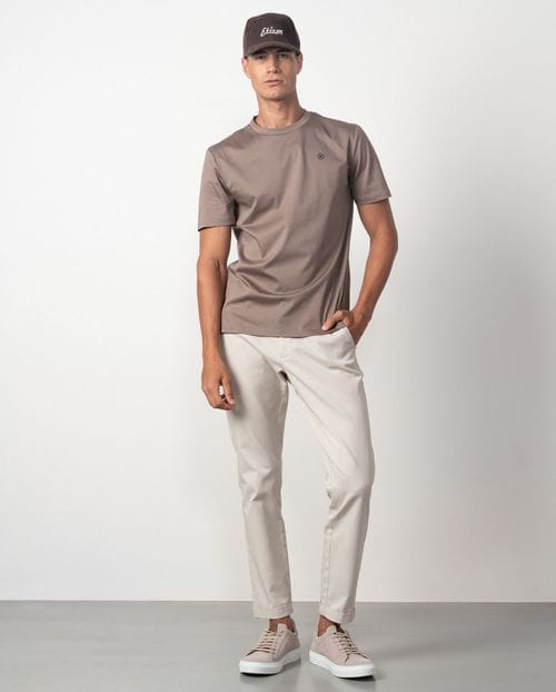 Sport extra slim fot trousers with elastic cotton twill