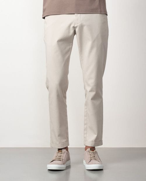 Pantalón sport extra slim en tricotina de algodón elástico