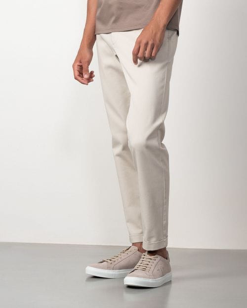 Sport extra slim fot trousers with elastic cotton twill