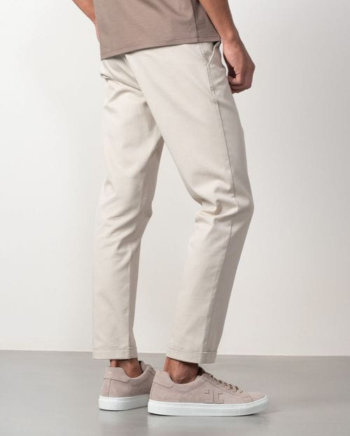 Sport extra slim fot trousers with elastic cotton twill