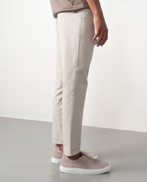 Pantalón sport extra slim en tricotina de algodón elástico