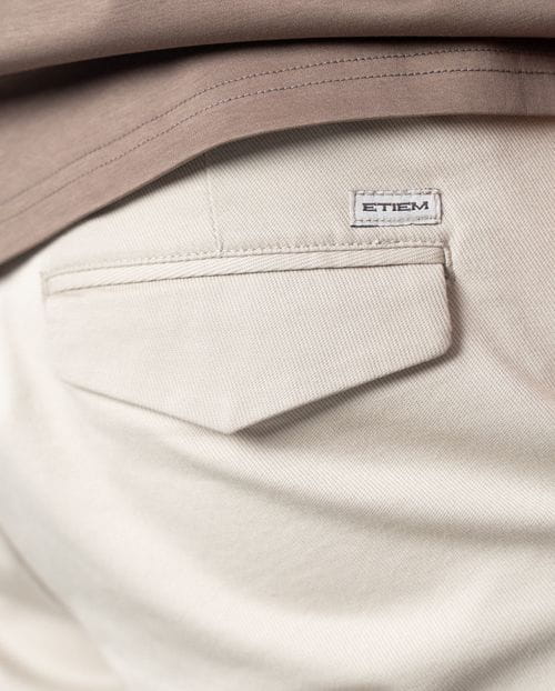 Pantalón sport extra slim en tricotina de algodón elástico