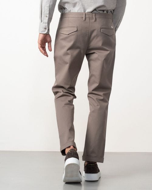 Sport extra slim fit trousers with elastic cotton twill