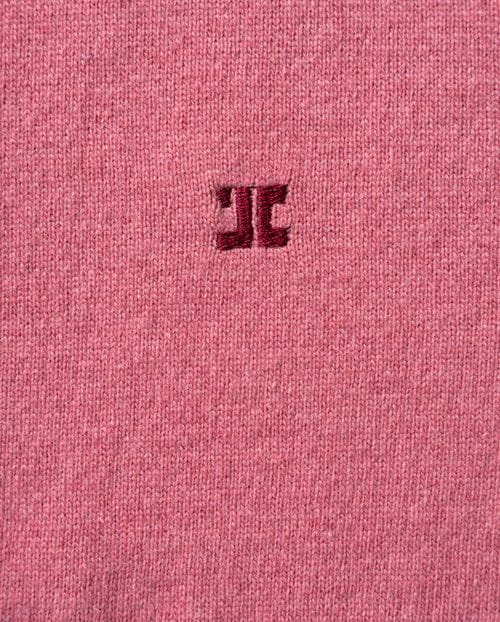 Jersey de cuello redondo combinado con pequeños canalés