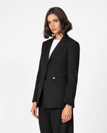 Chaqueta americana entallada en franela lavable