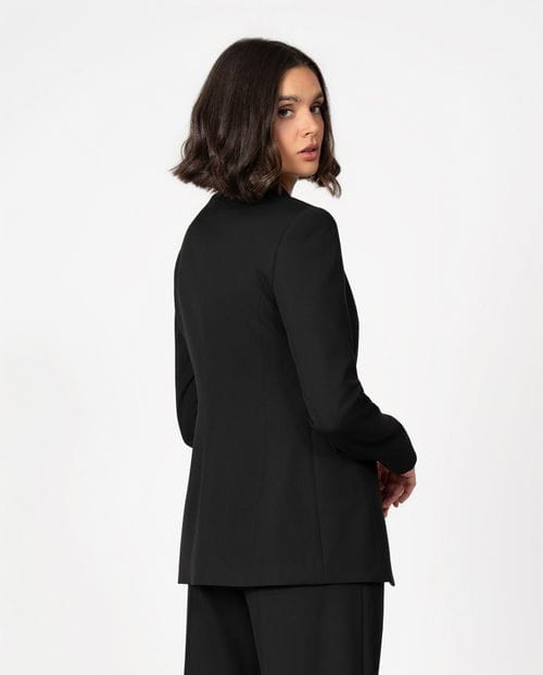 Chaqueta americana entallada en franela lavable