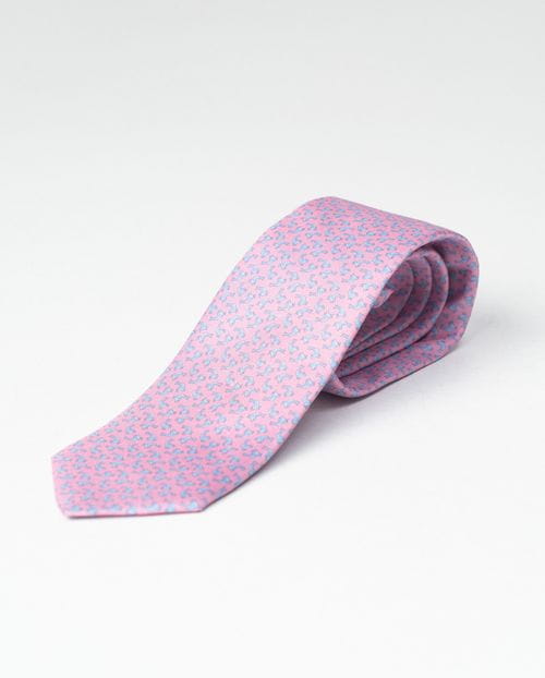 Corbata estampada de pequeñas focas