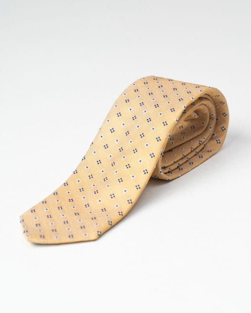 Corbata con estampado jacquard de florecitas