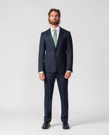 Slim fit suit of two-toned microstructure wool blend
