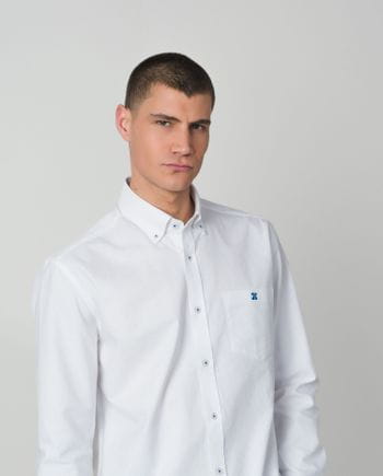 Sport relaxed fit shirt in cotton oxford fabric