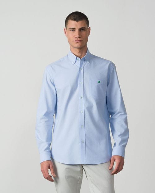 Sport relaxed fit shirt in cotton oxford fabric