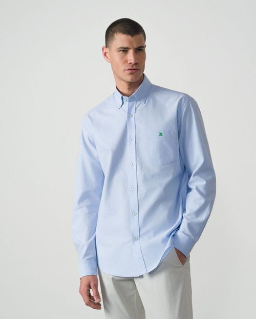 Sport relaxed fit shirt in cotton oxford fabric