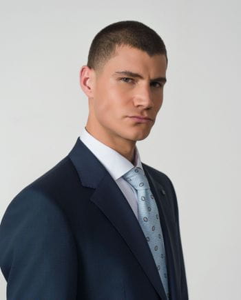 Regular fit suit made of an elastic wool blend blurred check