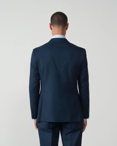 Slim fit suit from elastic micropattern wool blend