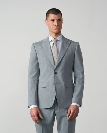 Elastic pinstripe slim fit suit
