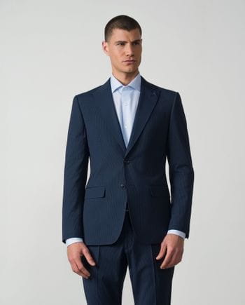 Elastic pinstripe extra-slim suit