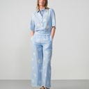LIGHT BLUE/ECRU